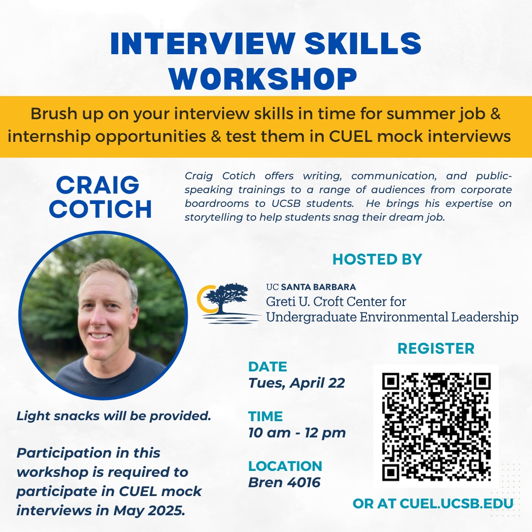 Interview skills workshop flyer