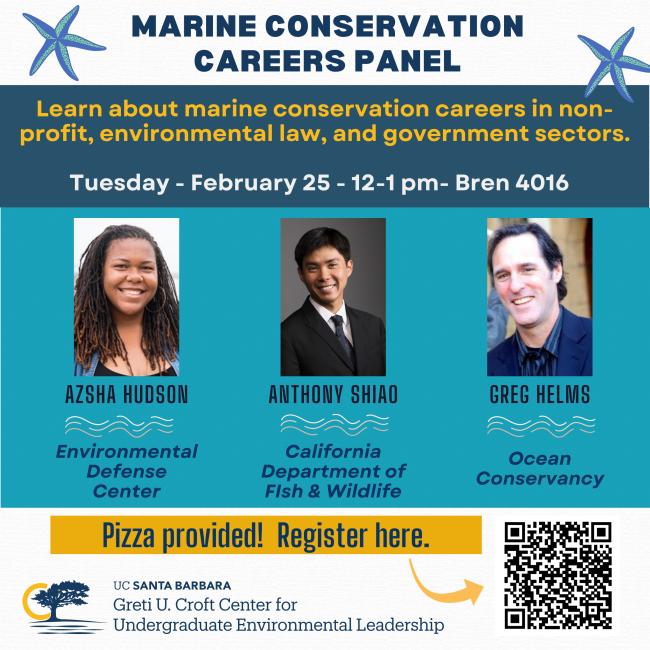 Marine Conservation Careers Panel Flyer