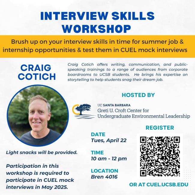 Interview skills workshop flyer